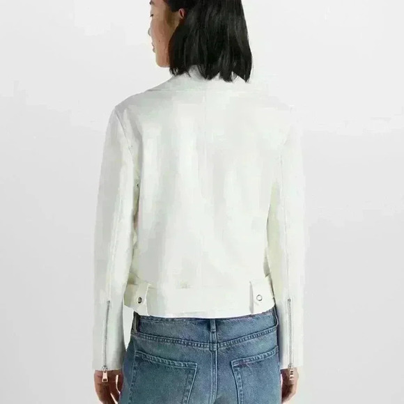 Sold Out Club Monoco White Moto Jacket NWT - Picture 2 of 3